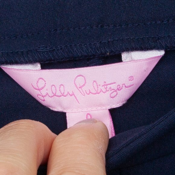 Lilly Pulitzer Alessia Stretch Dinner Pants Navy Blue NWT - Picture 6 of 10